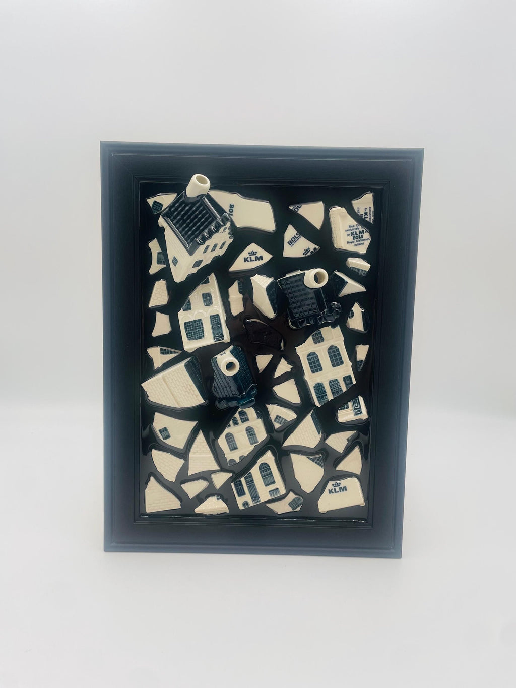 KLM Houses Broken Bottle Art