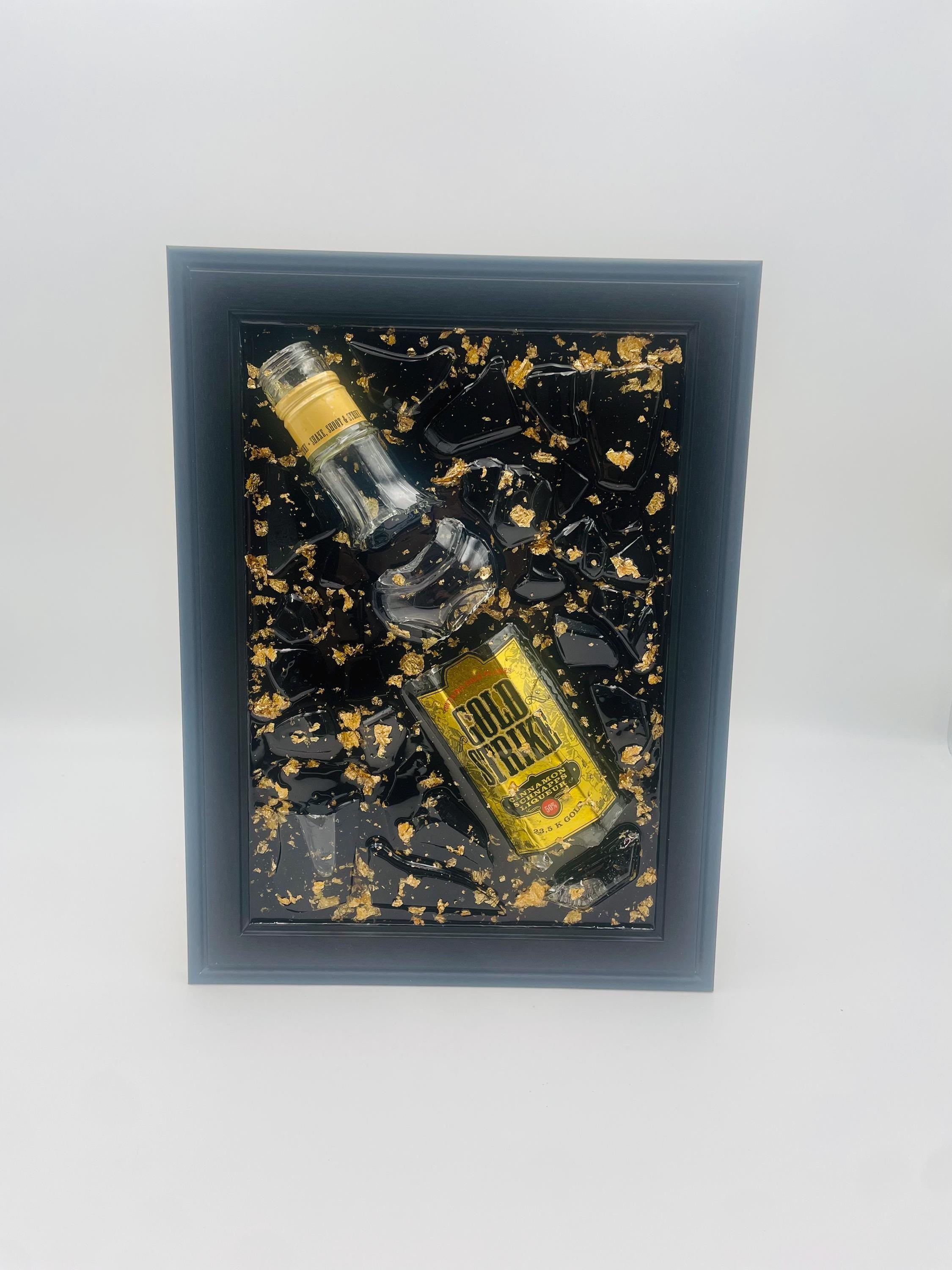 Gold Strike Broken Bottle Art