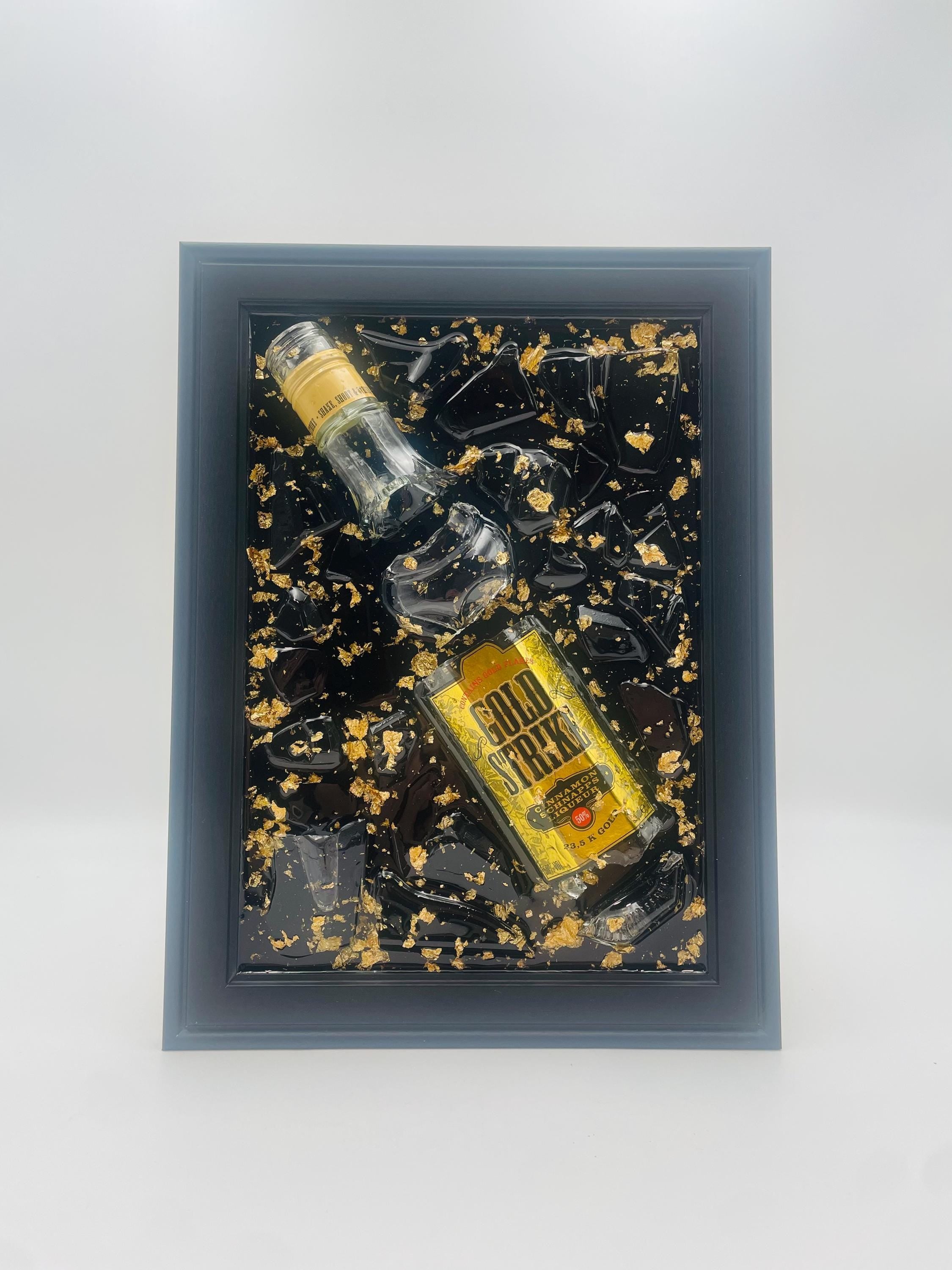 Gold Strike Broken Bottle Art