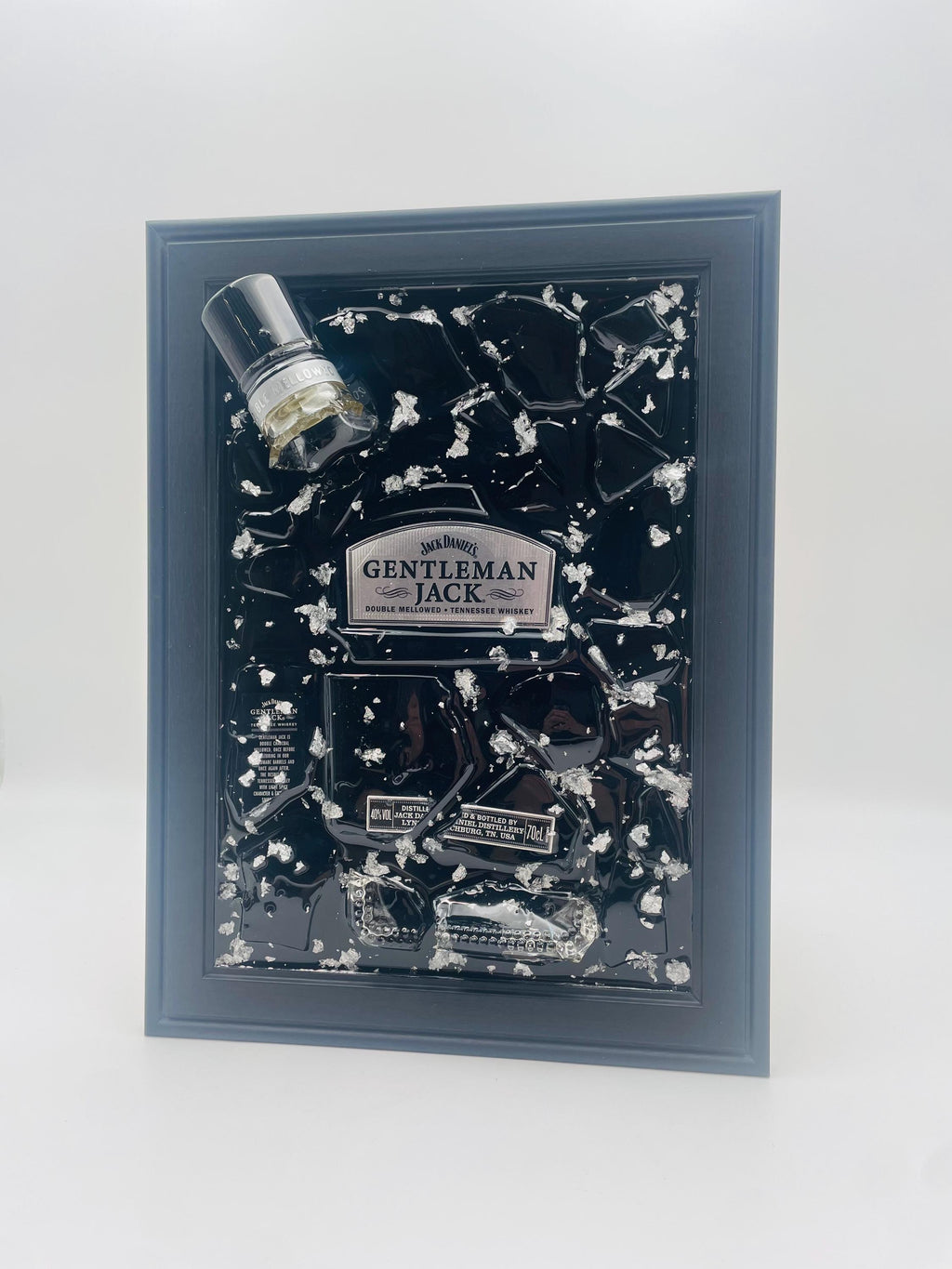 Jack Daniels Gentleman Silver Broken Bottle Art