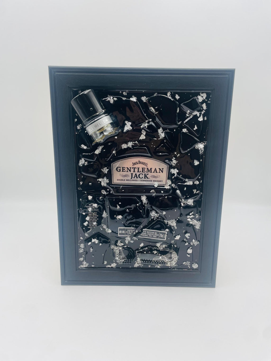 Jack Daniels Gentleman Silver Broken Bottle Art