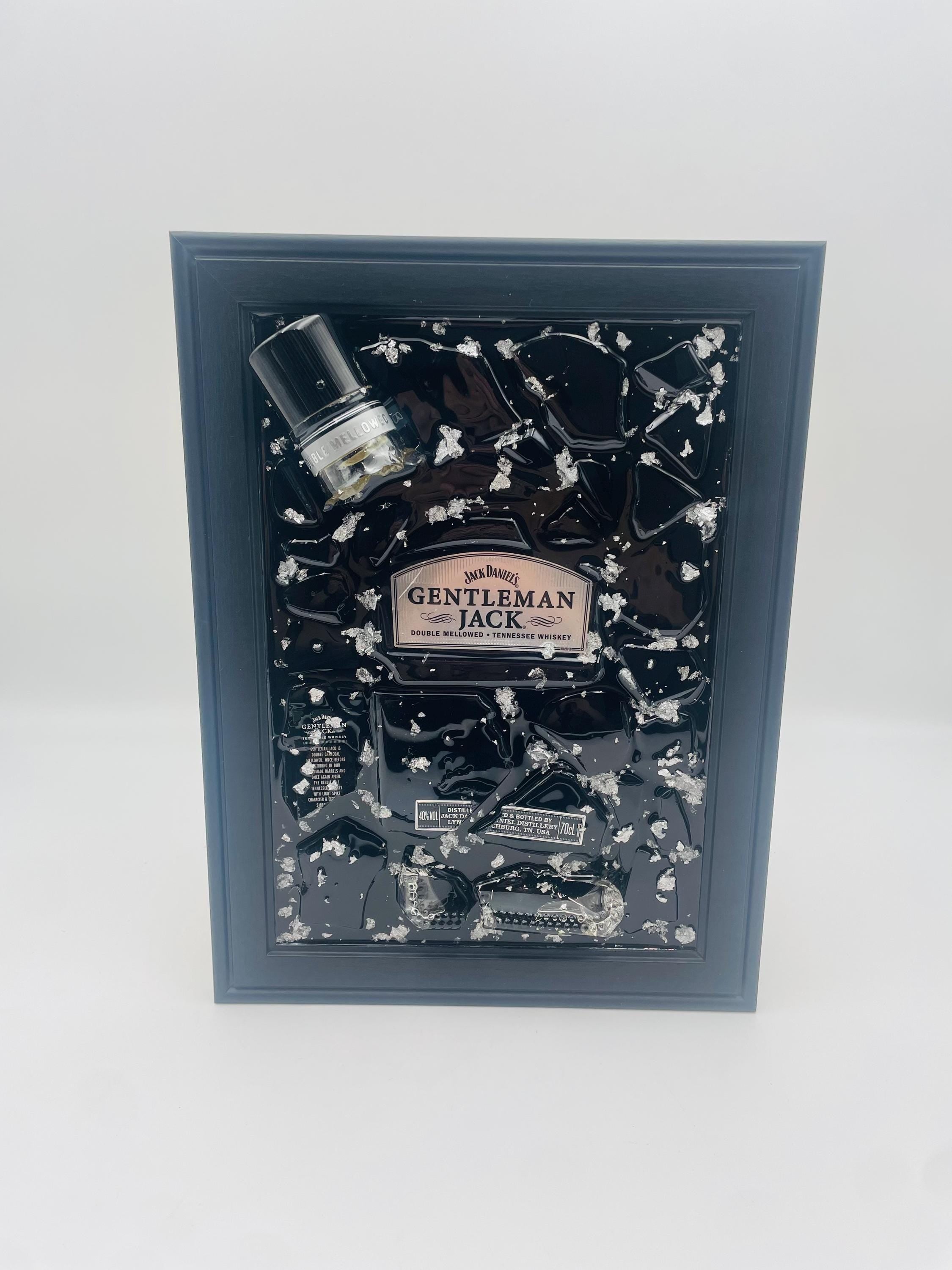 Jack Daniels Gentleman Silver Broken Bottle Art