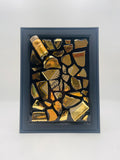 Johnnie Walker Broken Bottle Art Gold Reserve label Epoxy Resin Home Decor