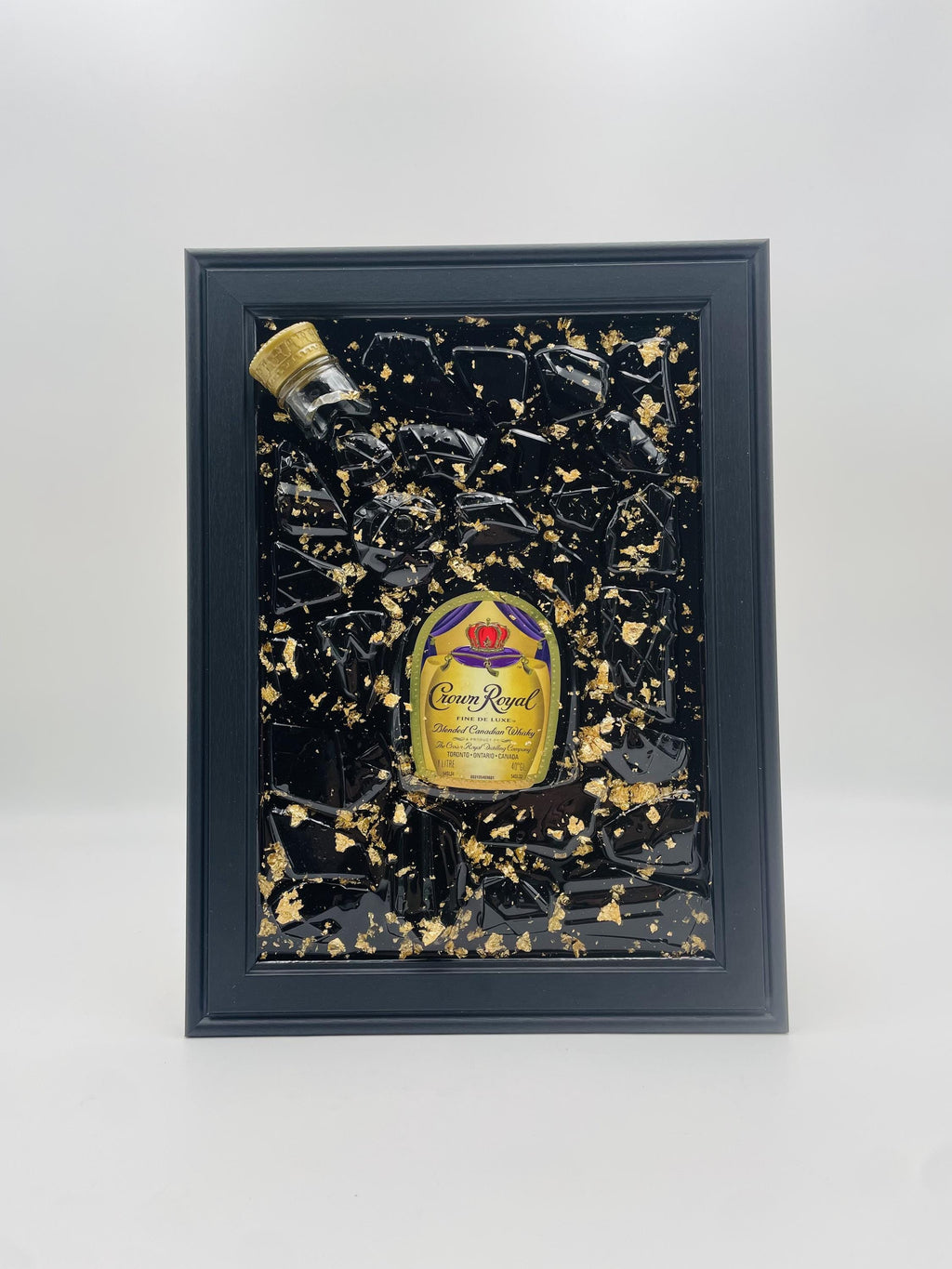 Crown Royal Gold Broken Bottle Art