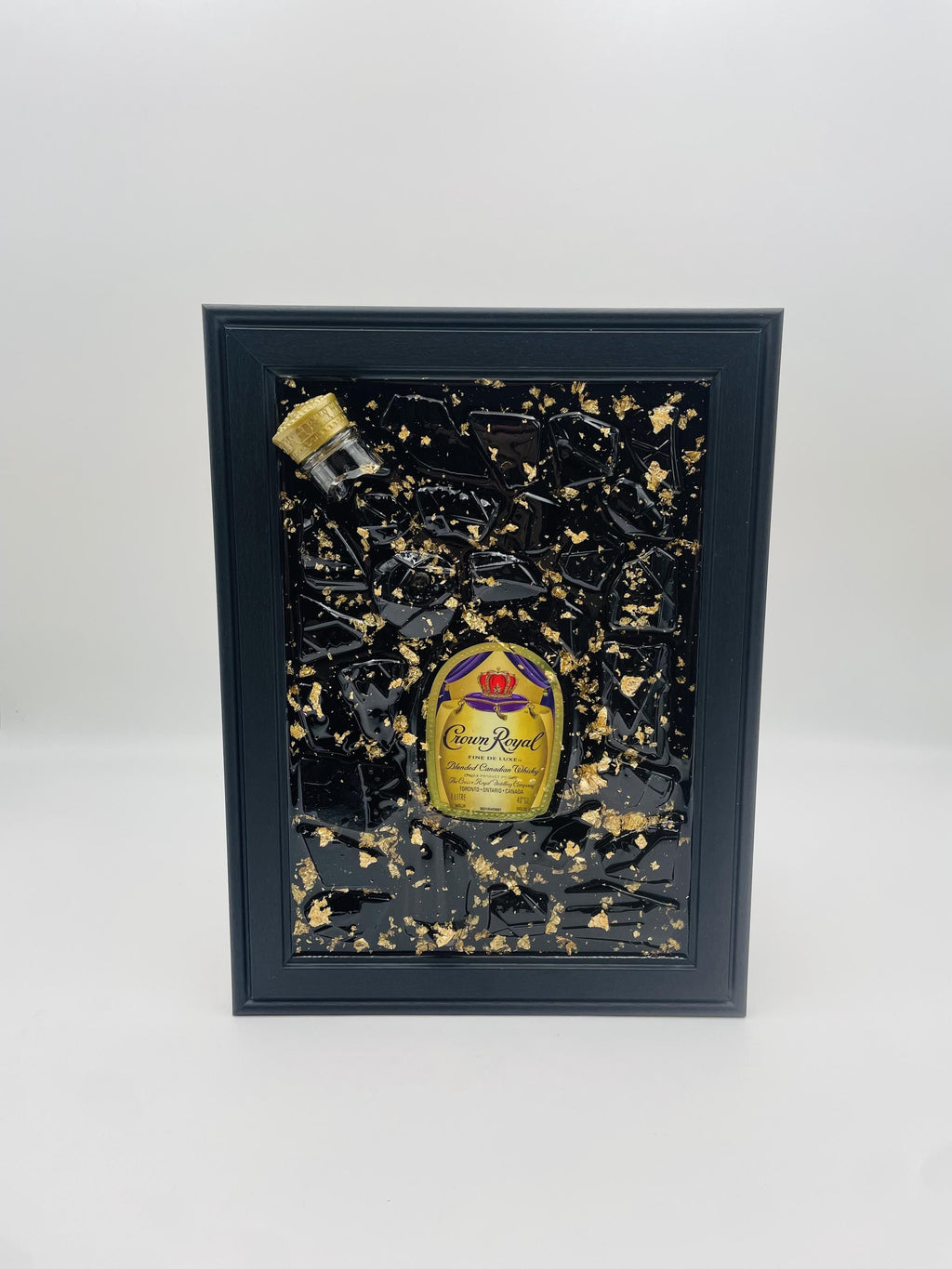 Crown Royal Gold Broken Bottle Art