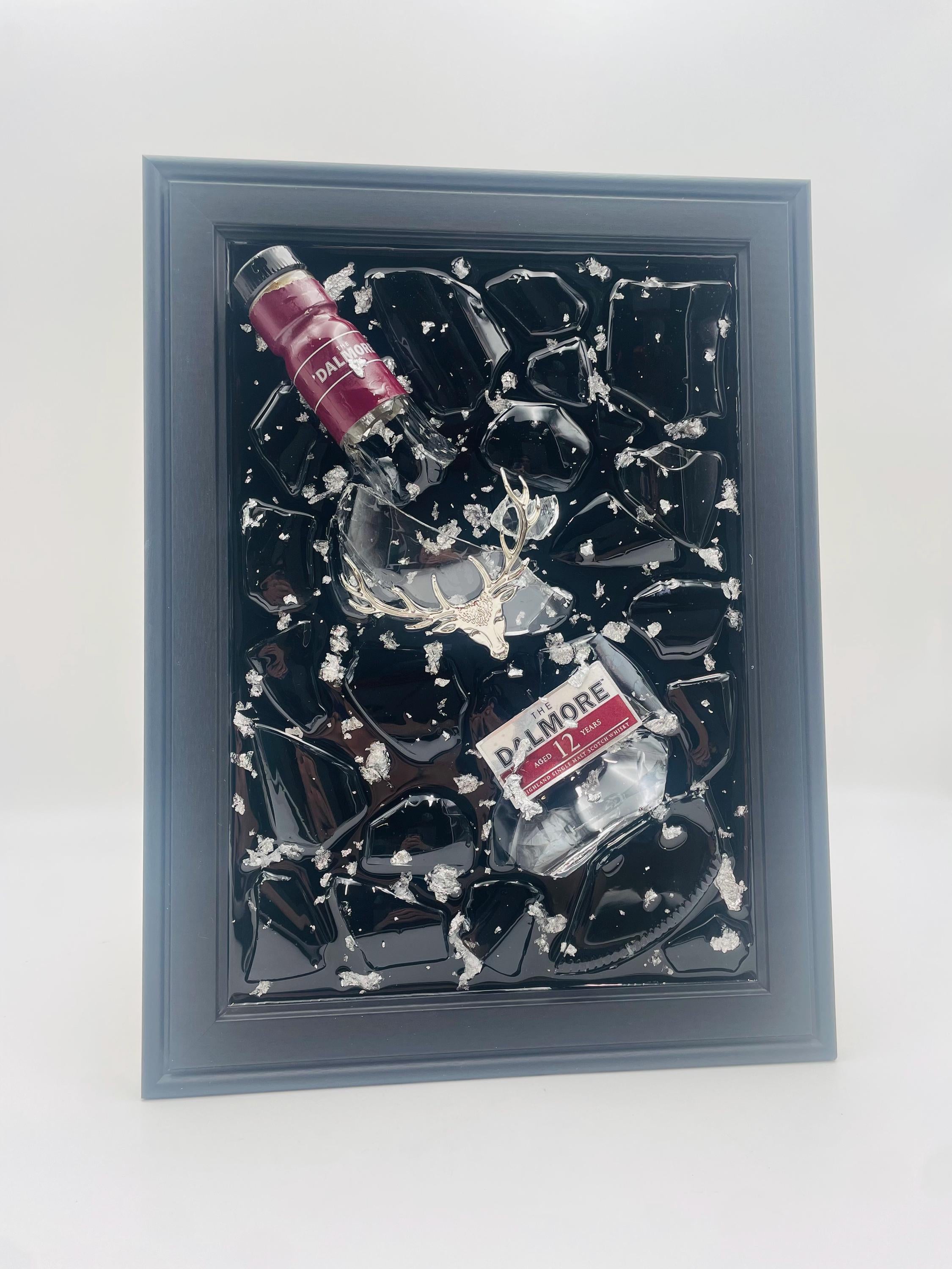 Dalmore Red Broken Bottle Art