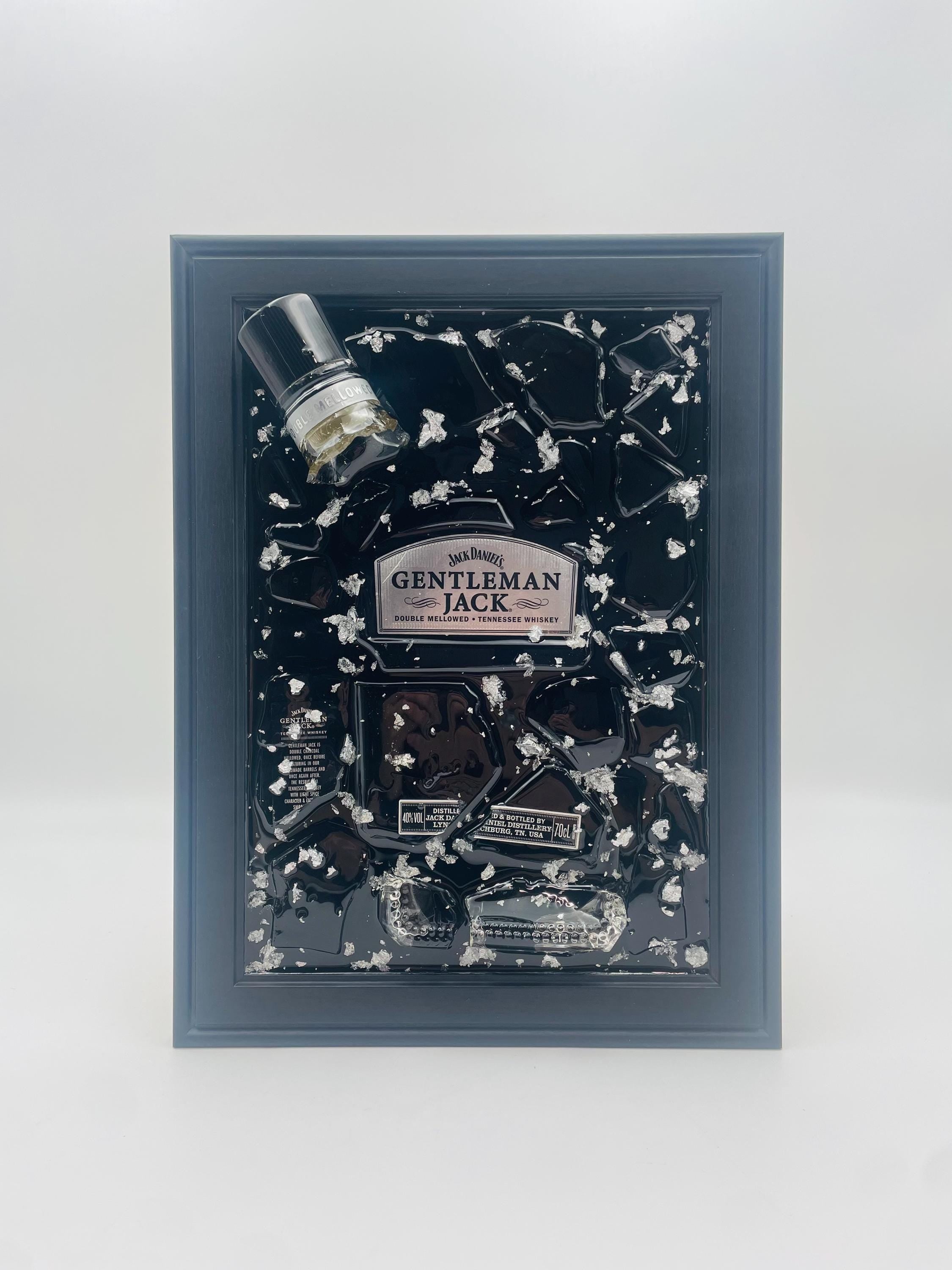Jack Daniels Gentleman Silver Broken Bottle Art