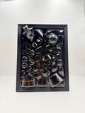 Clase Azul Black Gold Broken Bottle Art Epoxy Wall Decor