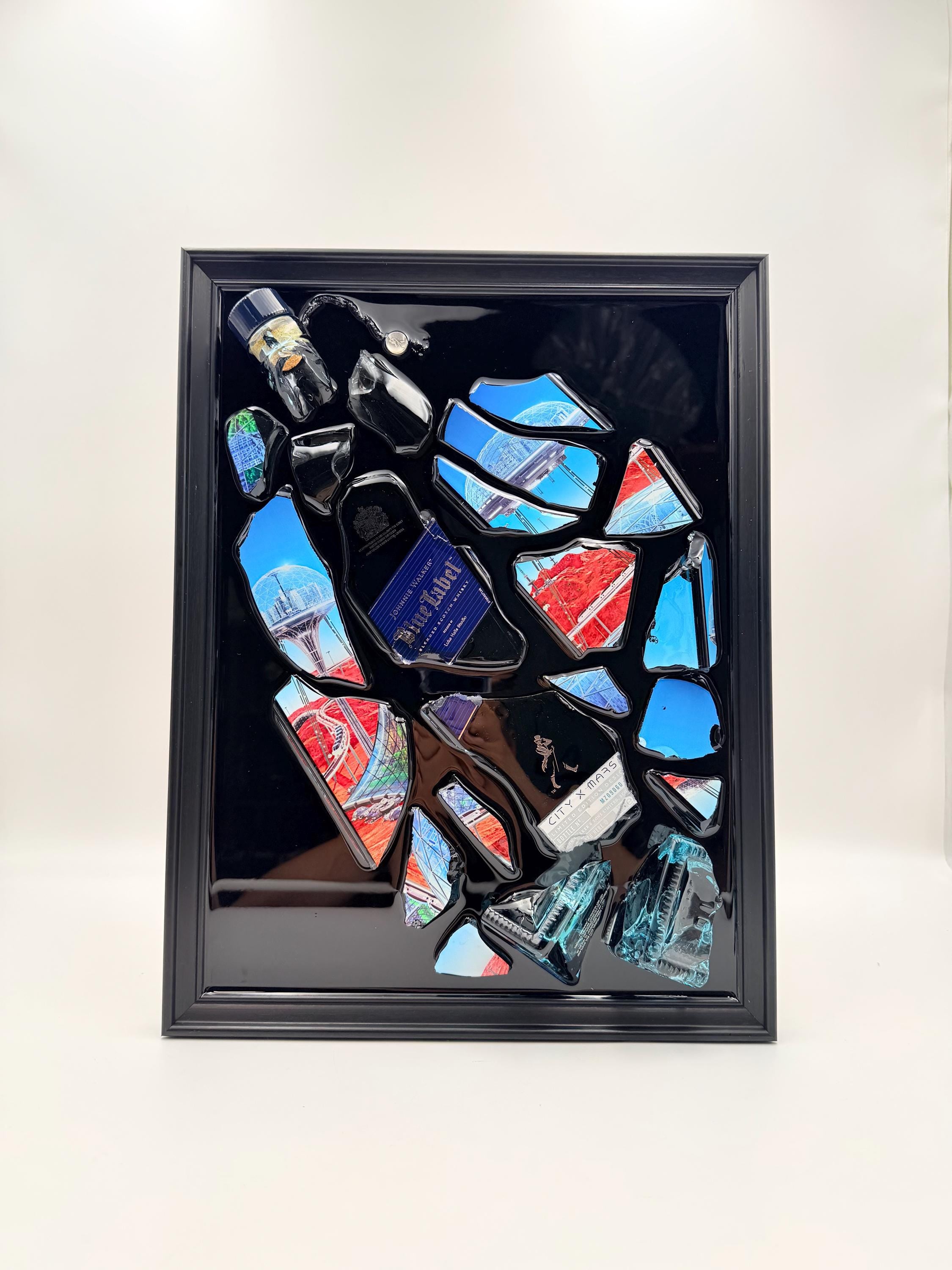 Johnnie Walker Blue Label City x Mars Broken Bottle Art