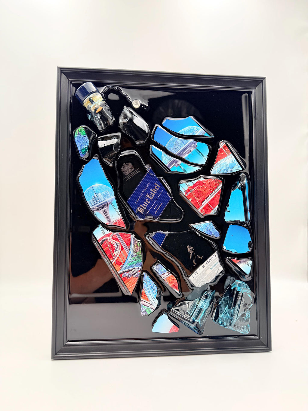 Johnnie Walker Blue Label City x Mars Broken Bottle Art