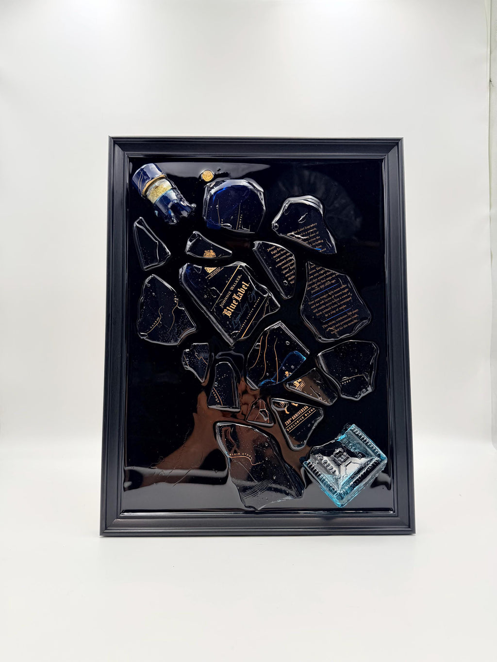 Johnnie Walker Blue Label Legendary Eight Broken Bottle Art