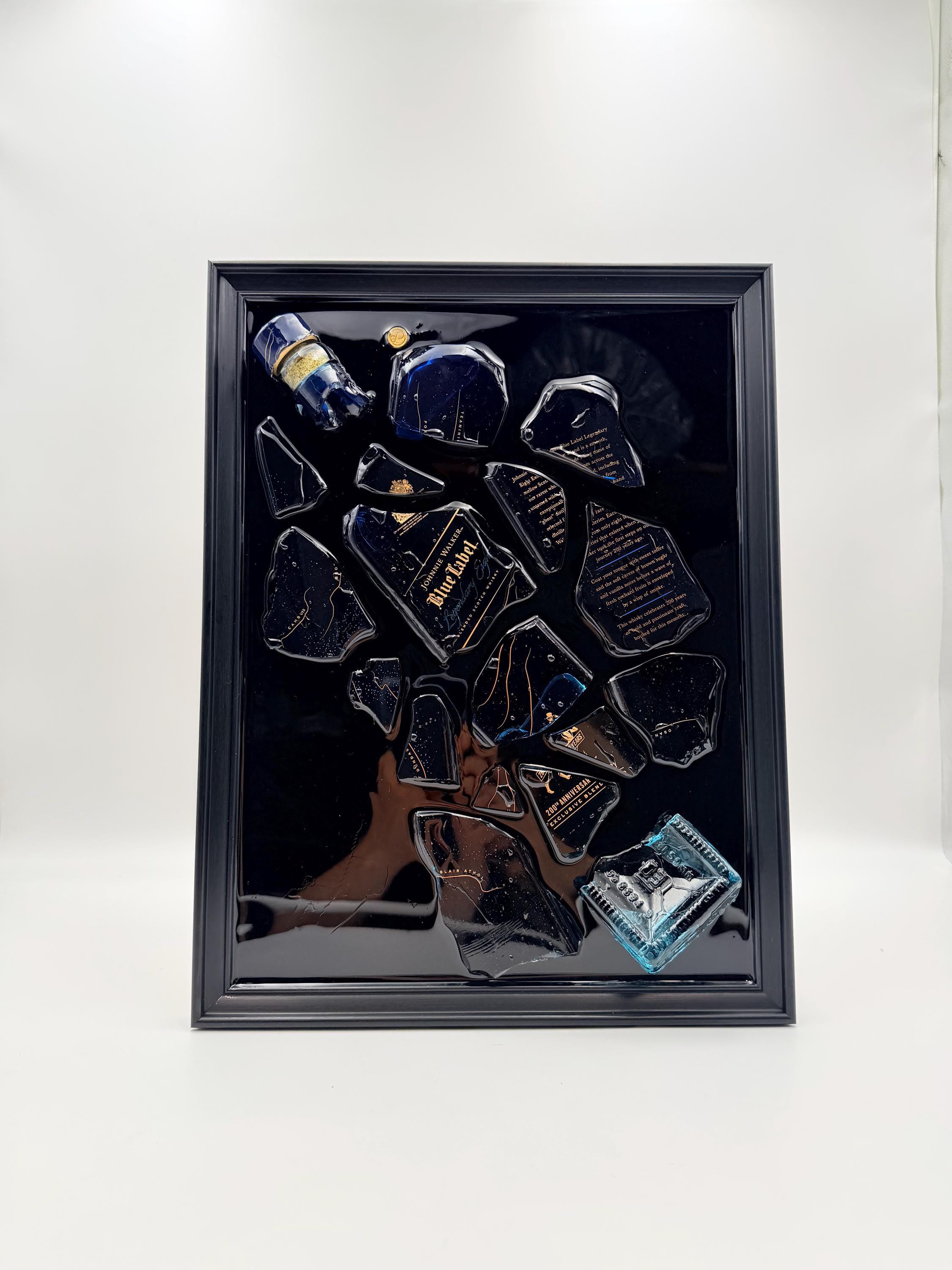 Johnnie Walker Blue Label Legendary Eight Broken Bottle Art