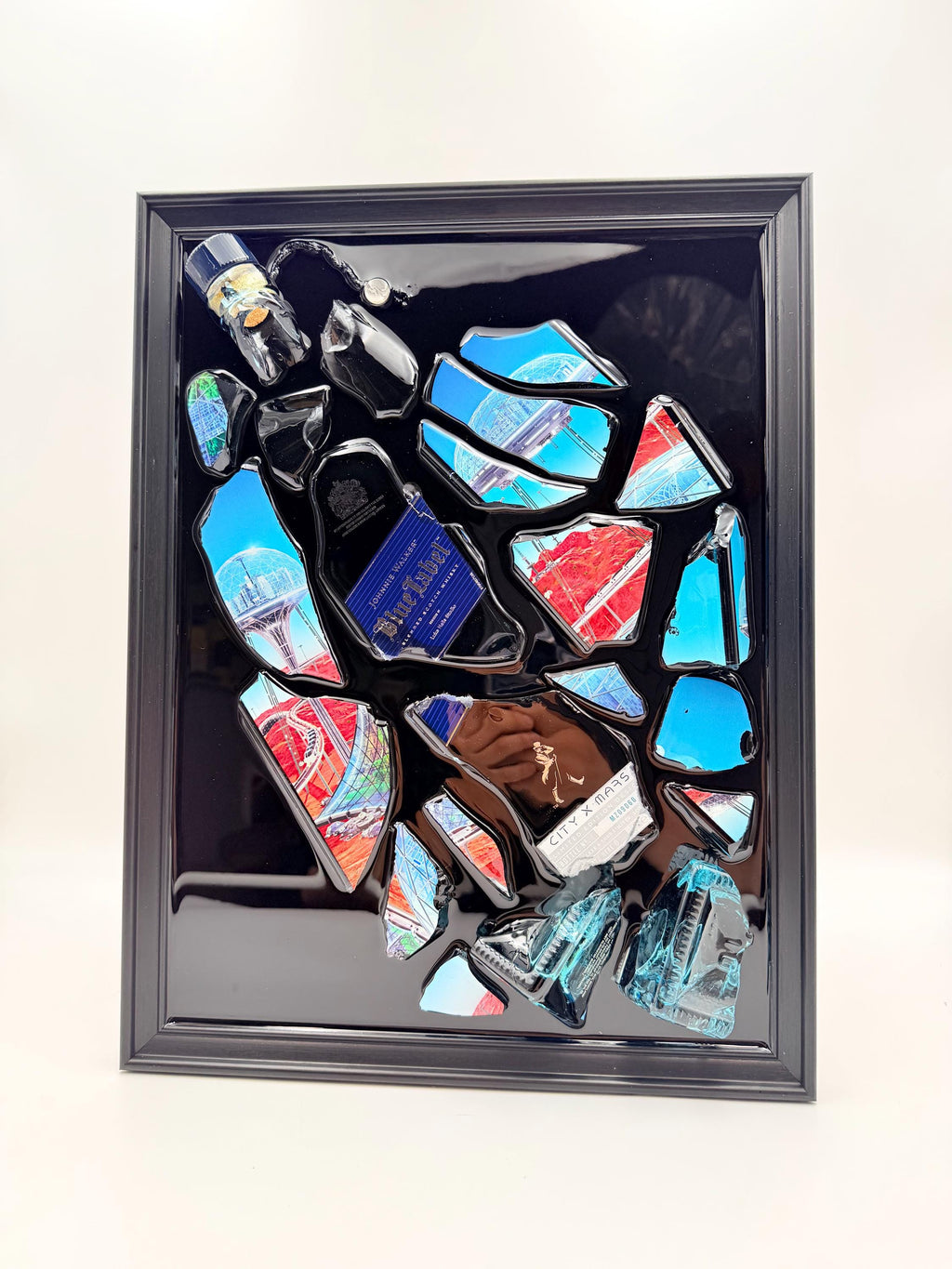 Johnnie Walker Blue Label City x Mars Broken Bottle Art