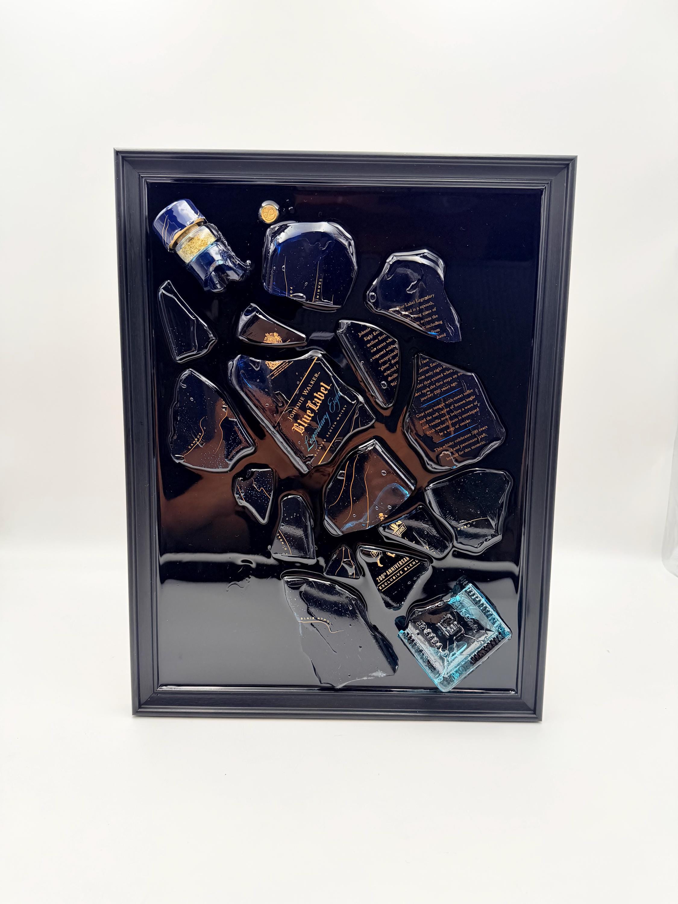 Johnnie Walker Blue Label Legendary Eight Broken Bottle Art