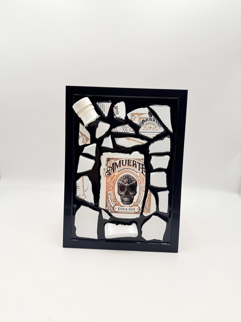 Amuerte White  Broken Bottle Art