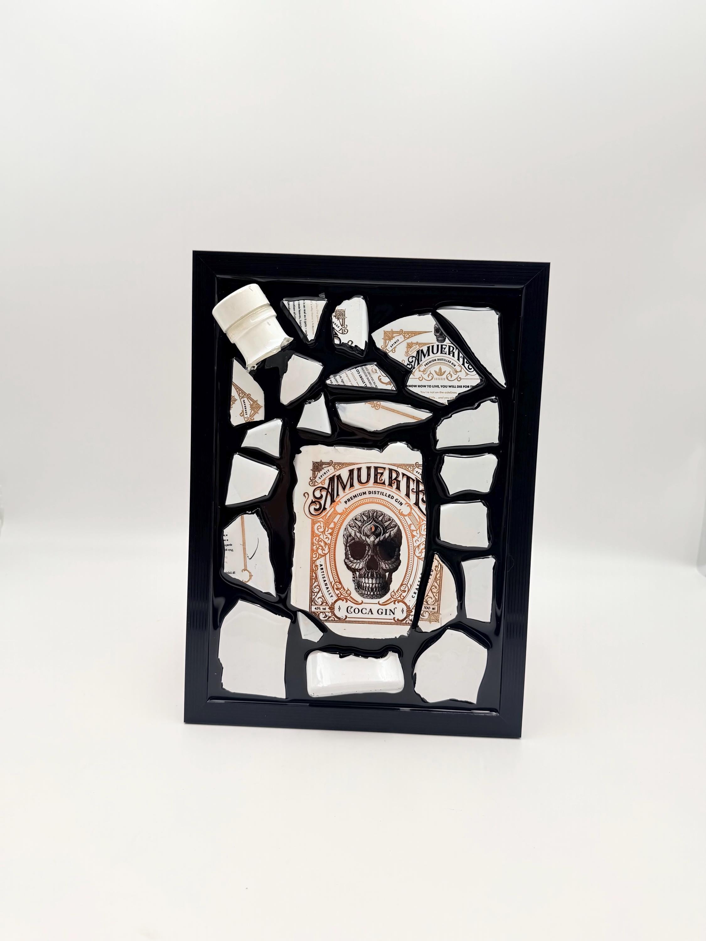 Amuerte White  Broken Bottle Art