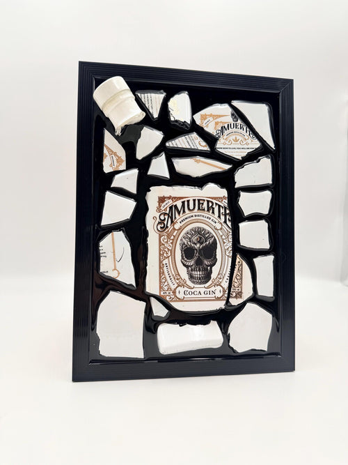 Amuerte White  Broken Bottle Art