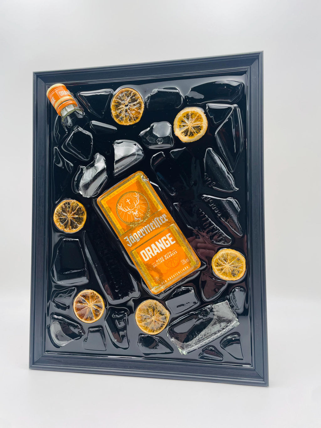 Jägermeister Orange Broken Bottle Art