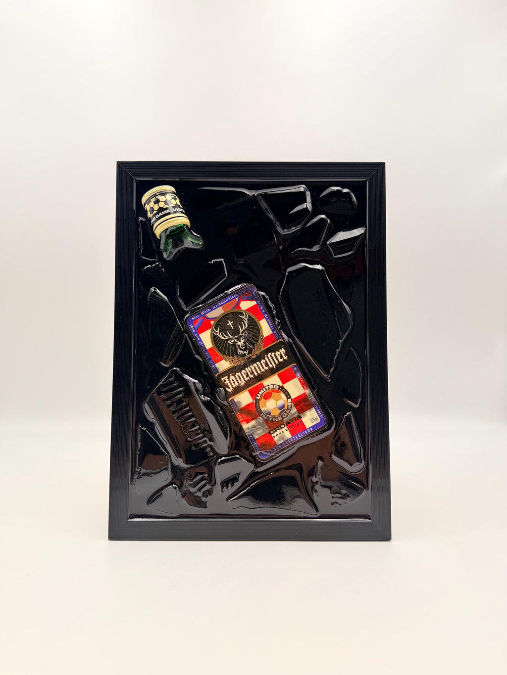 Jägermeister Kroatian Football Broken Bottle Art