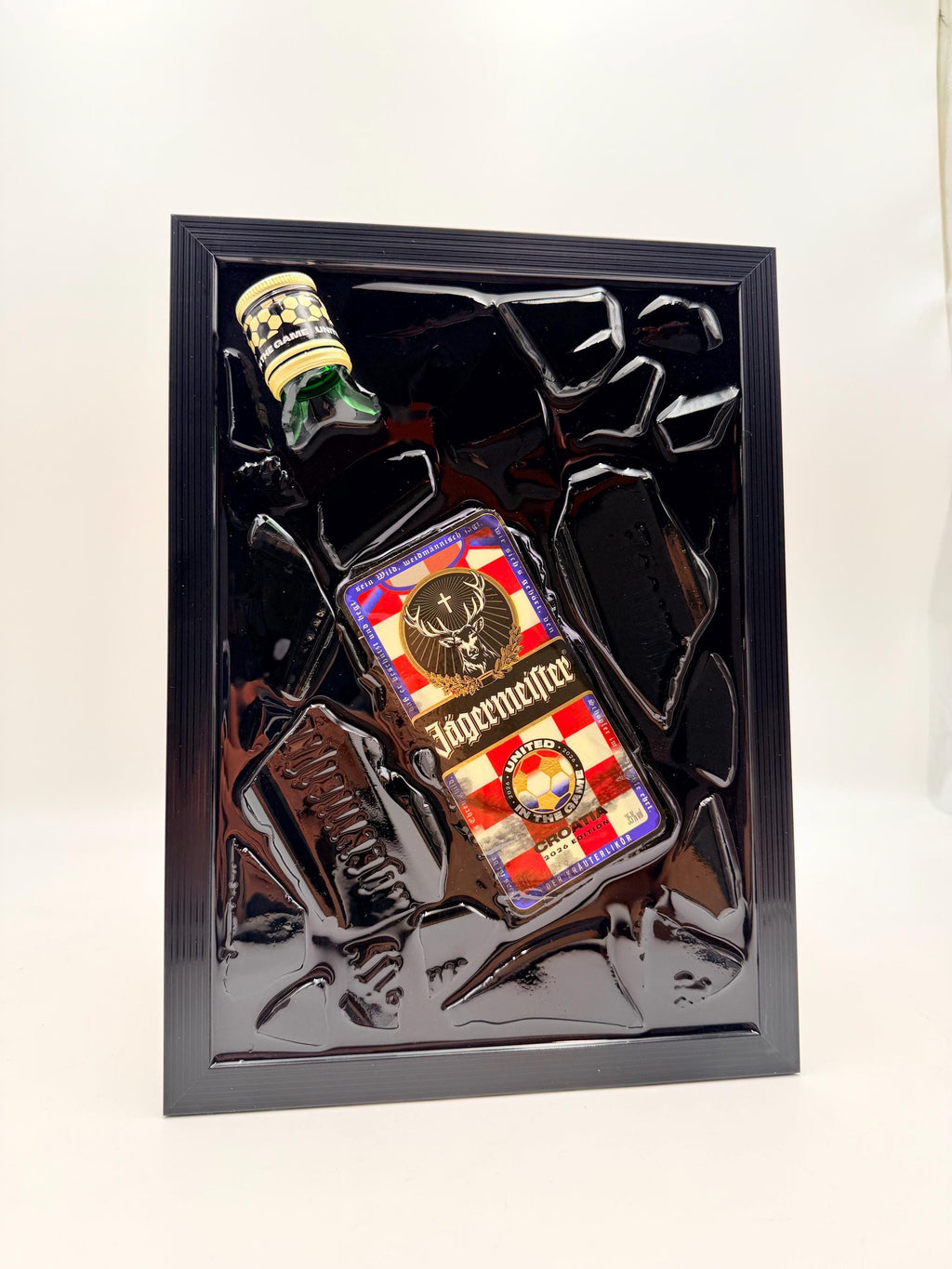 Jägermeister Kroatian Football Broken Bottle Art