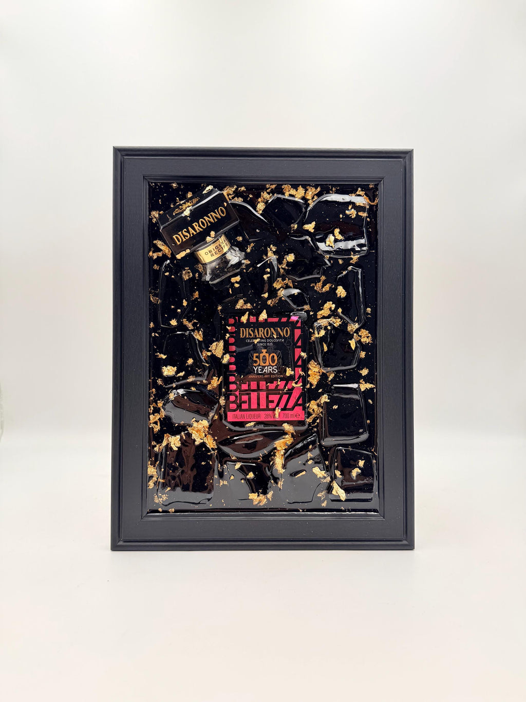Disaronno 500 Year Pink Broken Bottle Art