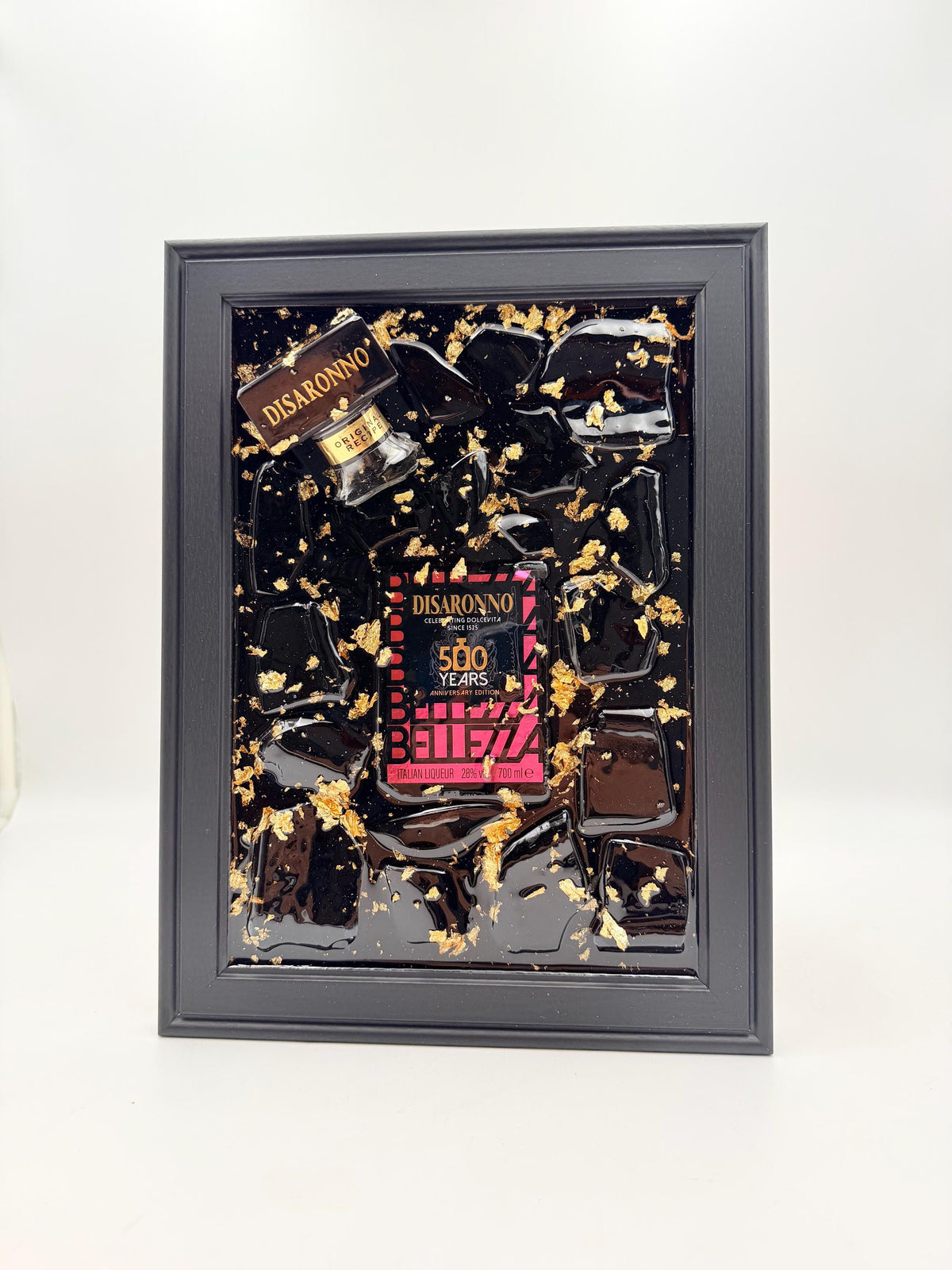 Disaronno 500 Year Pink Broken Bottle Art