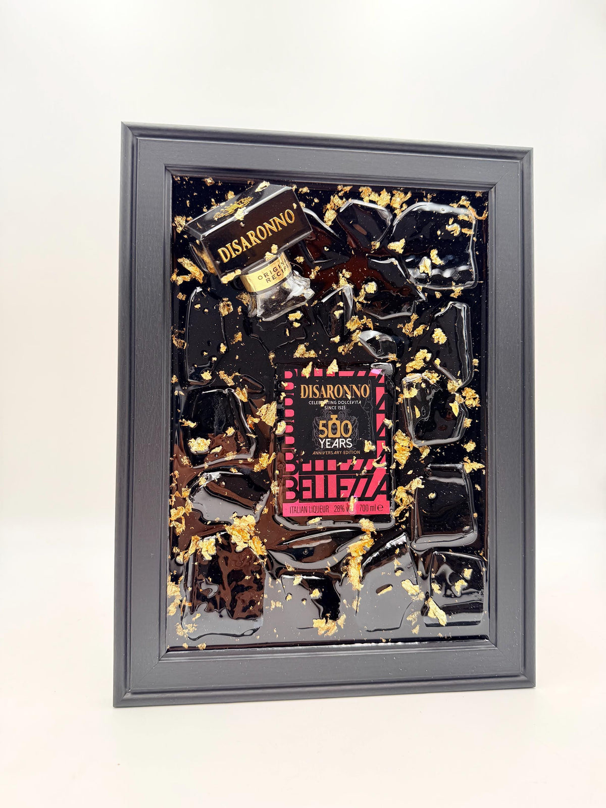 Disaronno 500 Year Pink Broken Bottle Art