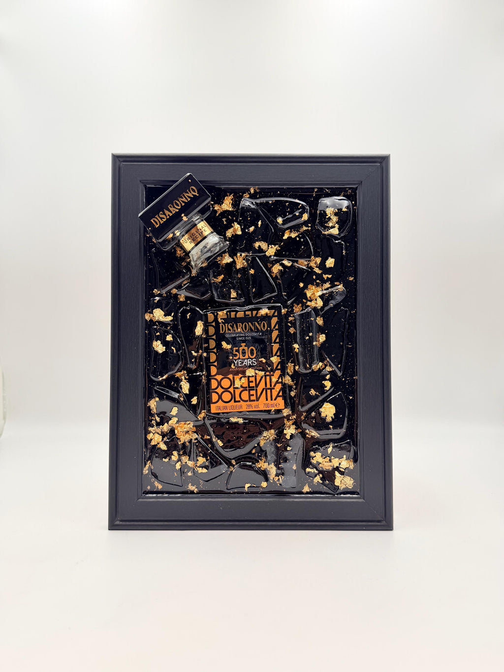Disaronno 500 Year Gold Broken Bottle Art