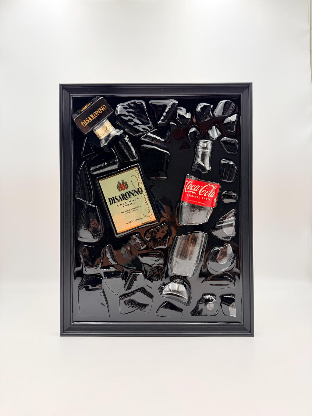 Disaronno Cola Broken Bottle Art