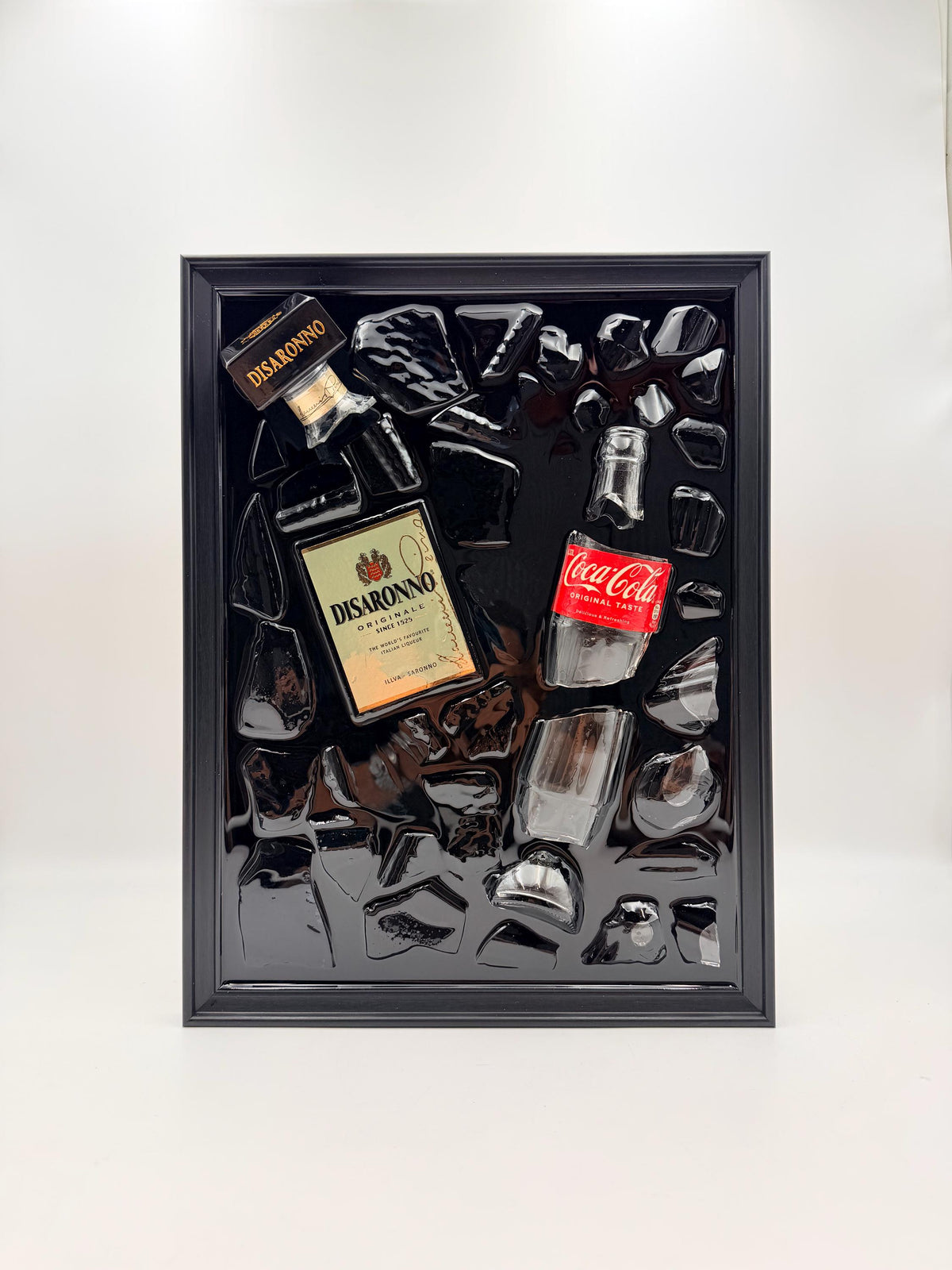 Disaronno Cola Broken Bottle Art