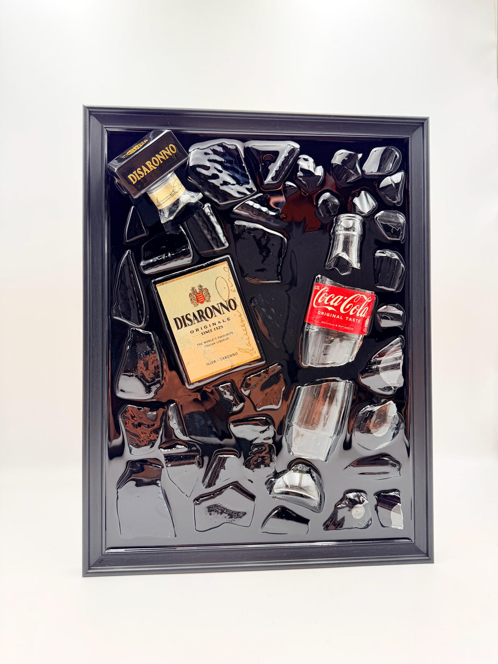 Disaronno Cola Broken Bottle Art