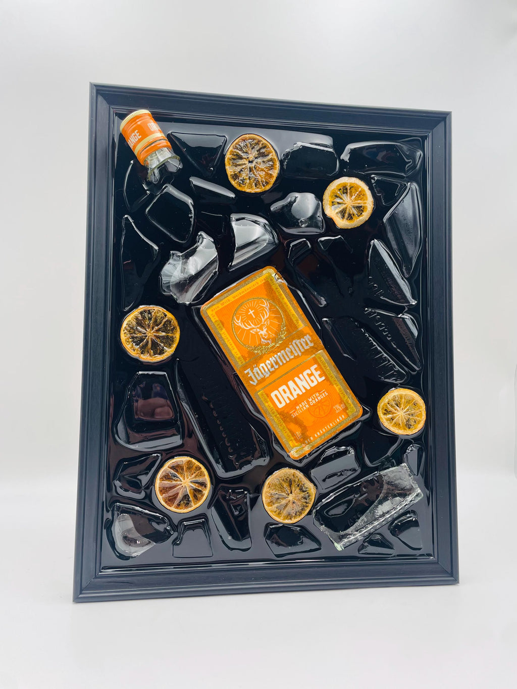 Jägermeister Orange Broken Bottle Art