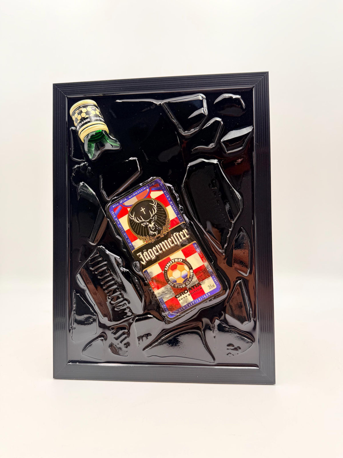 Jägermeister Kroatian Football Broken Bottle Art
