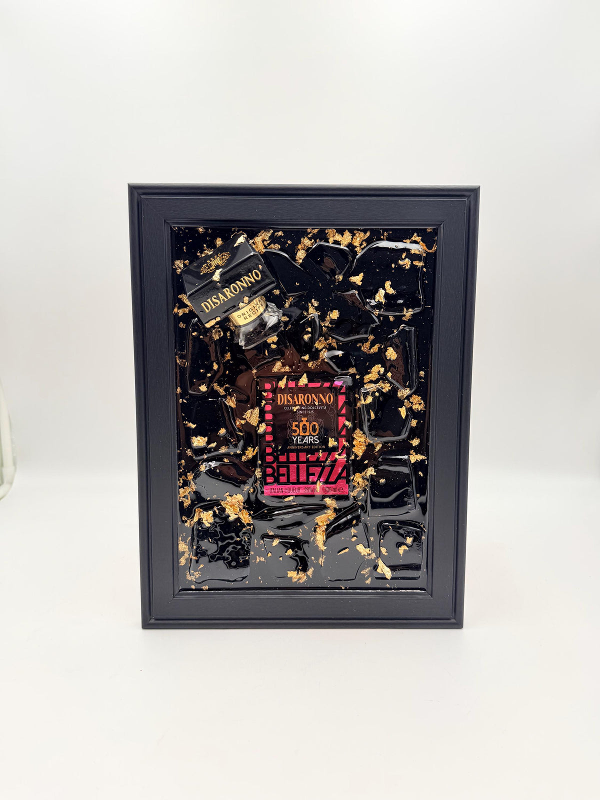 Disaronno 500 Year Pink Broken Bottle Art