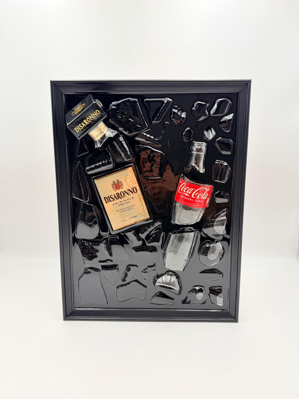 Disaronno Cola Broken Bottle Art