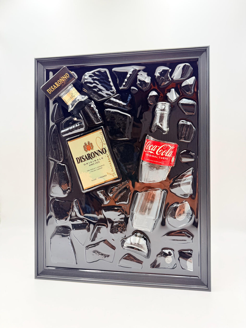 Disaronno Cola Broken Bottle Art